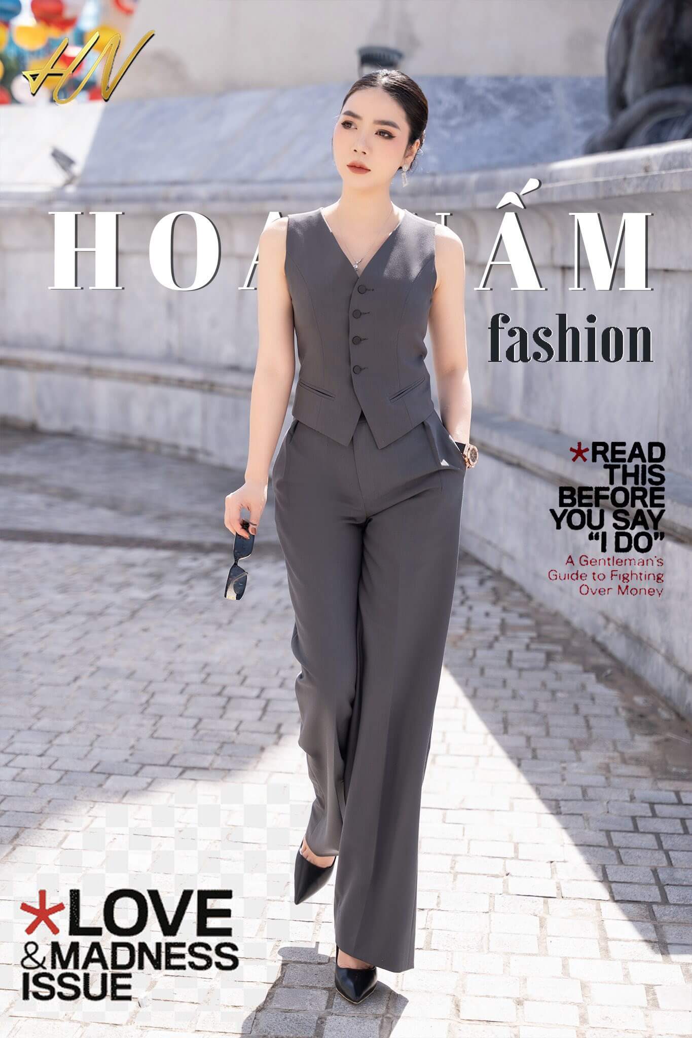 Sét dile ghi kết hợp quần xuông dáng dài #h44 ghi Thời trang Hoa nấm Fashion